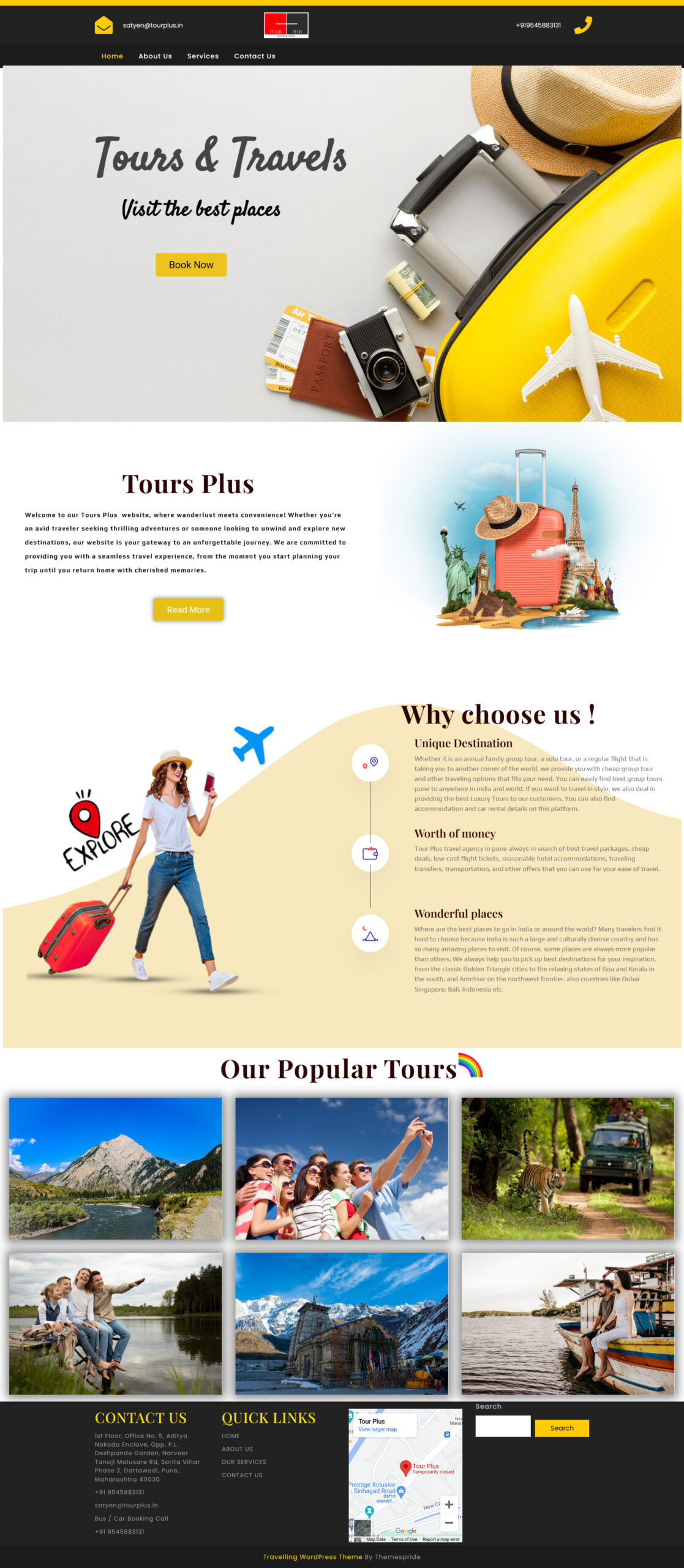 tours and travel website